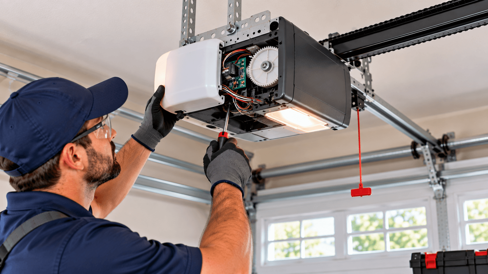 Garage door operating correctly after professional repair in Porter TX