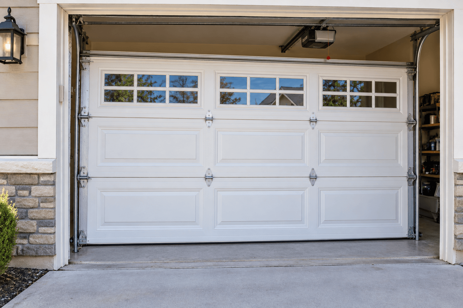 Garage door operating correctly after professional repair in Porter TX